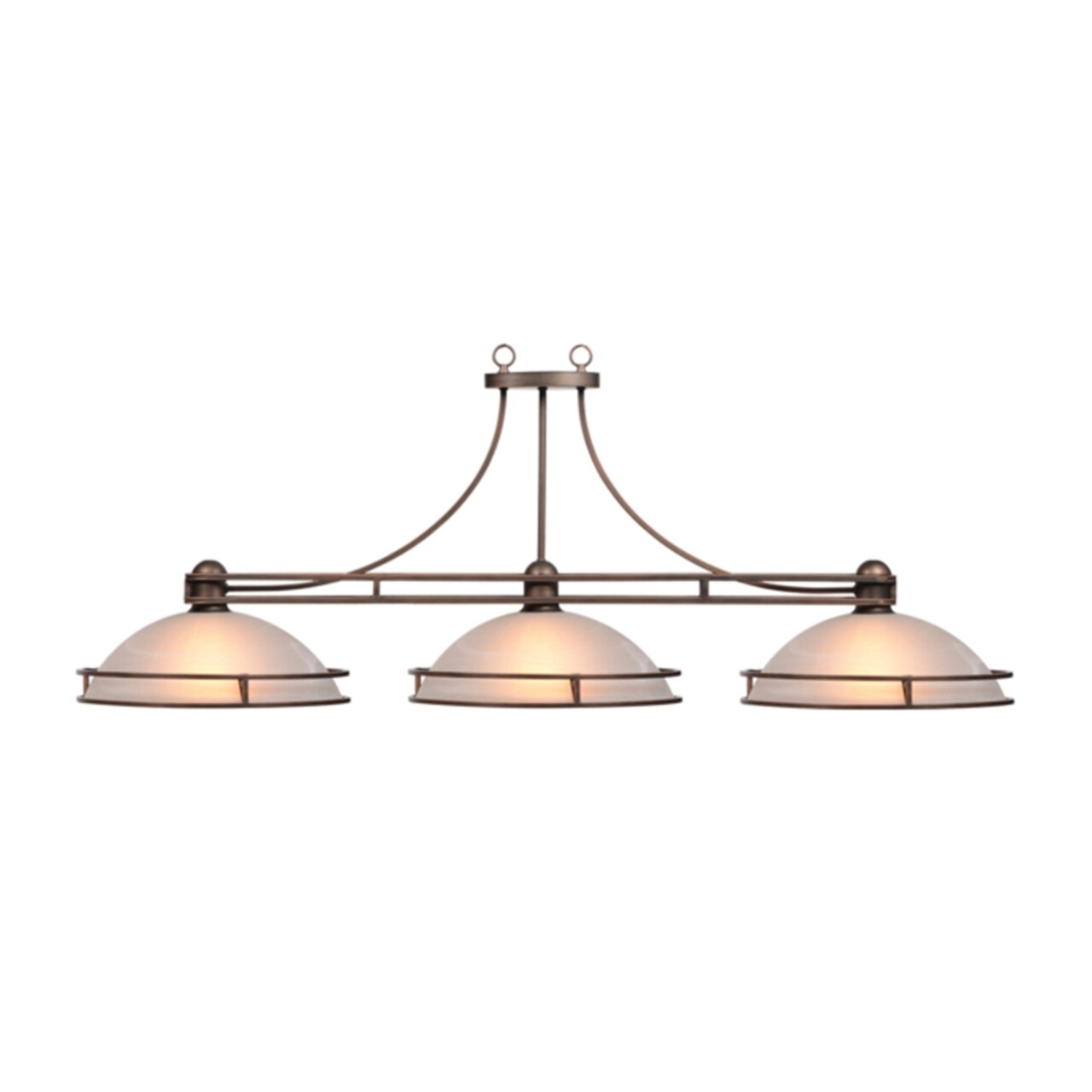 RAM Game Room Traditional Style 56" Cosmopolitan 3-Light Billiard Light, Bronze